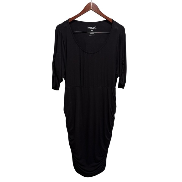 Torrid Mini Super Soft Elbow Sleeve Black Bodycon Dress Size 2x - Picture 4 of 14
